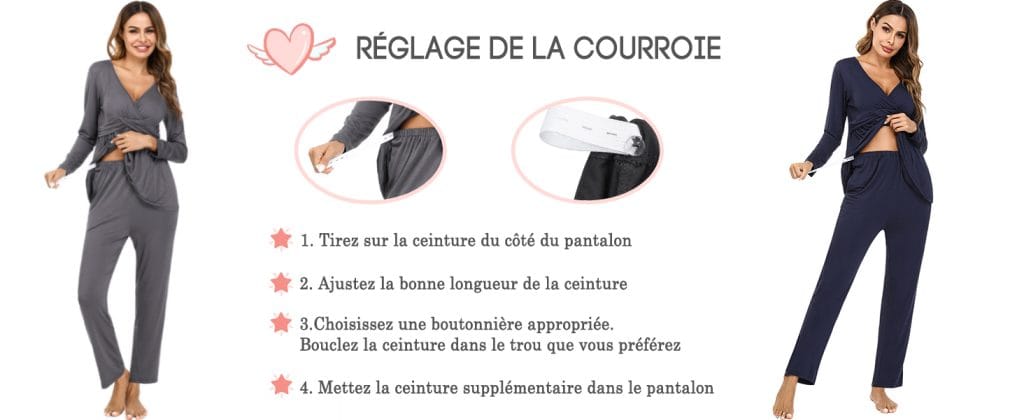 Litherday Ensemble de Pyjama Maternité 1